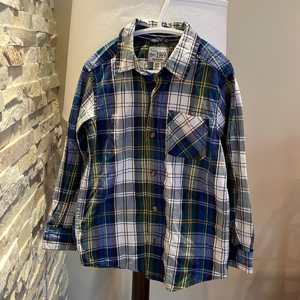 Plaid button down shirt
